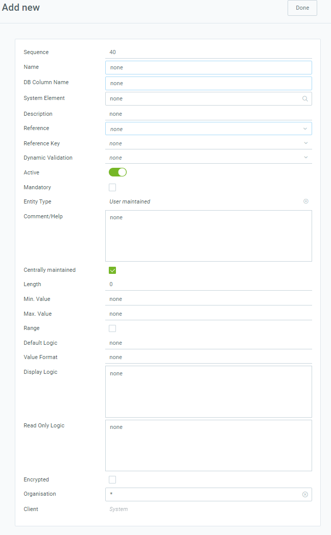 Fig.: Parameters overview (WebUI)